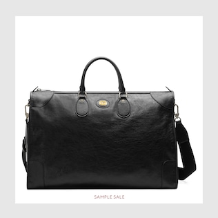 Large soft leather duffle