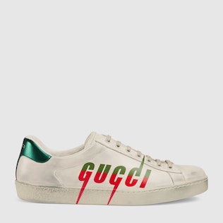 Ace 系列男士 Gucci 锋刃印花运动鞋