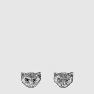 Orecchini gatto Gucci Garden in argento
