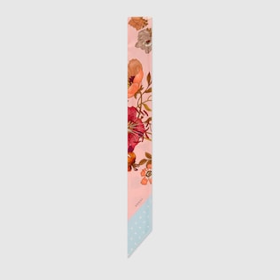 فيونكة العنق من الحرير مع طبعة Flora