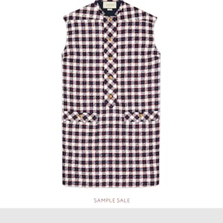Check tweed tunic dress