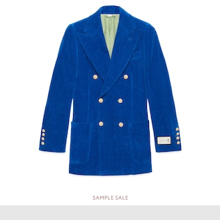 Veste en velours avec étiquette Gucci
