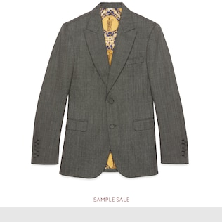 Giacca in lana pin-dot