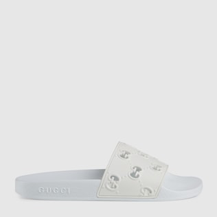 Mules en caoutchouc pour femme avec motif GG