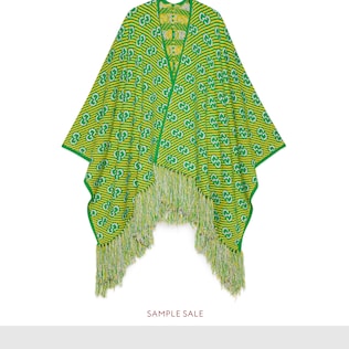 GG stripe jacquard poncho