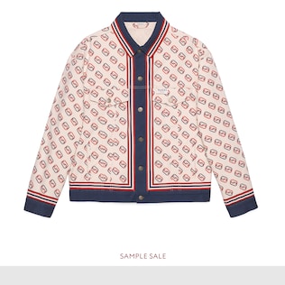 Giacca in twill di cotone stampato
