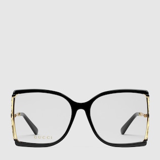 Lunettes carrées en acétate et métal
