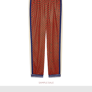Loose striped track bottoms