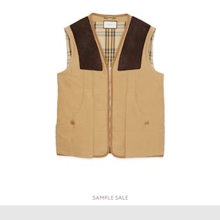 Veste en moleskine avec détails en daim