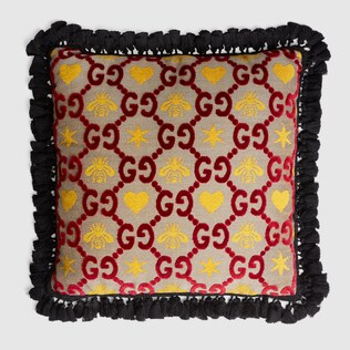 Coussin jacquard GG carré