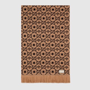 GG pattern throw blanket