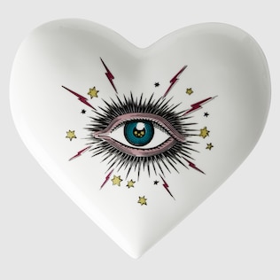 Porzellanschatulle mit Stern-Augen-Print