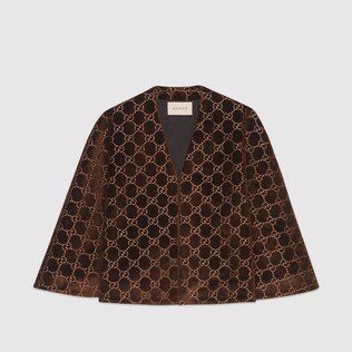 GG velvet cape