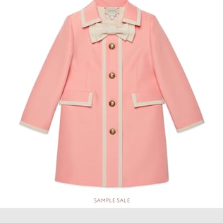 Manteau enfant en coton et soie à nœud