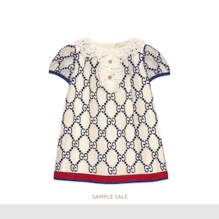 Robe bébé en tulle à motif GG brodé