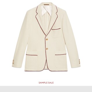 Knit jersey jacket with patch