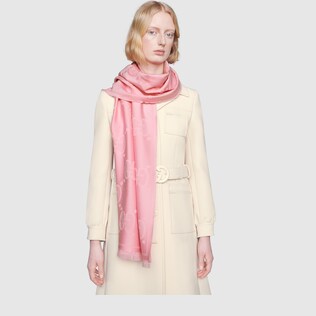 GG wool jacquard scarf