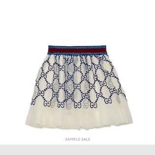 Baby GG embroidered tulle skirt
