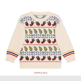 Children's Gucci pineapple and strawberry knit sweater