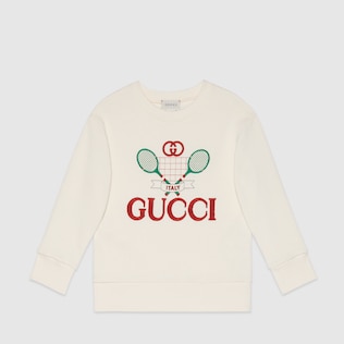 儿童 Gucci 网球刺绣卫衣