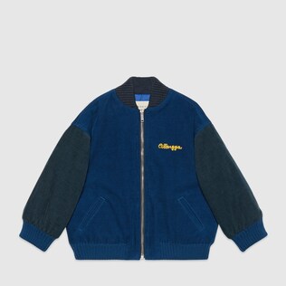 Children's bomber jacket with embroidery