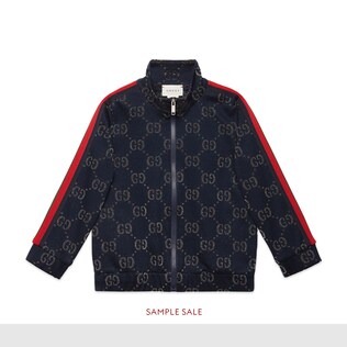 Children's GG lamé zip-up sweatshirt
