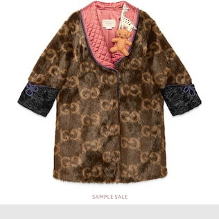 Children's GG faux fur coat