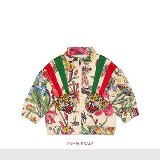 Baby zip-up sweatshirt with Flora print