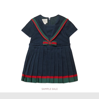 Children's corduroy dress with bow