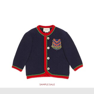 Cardigan bébé en laine avec lyre
