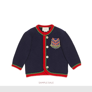 Cardigan in lana con lira