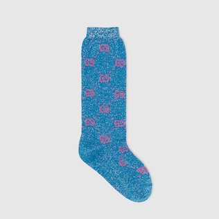 Children's cotton GG lamé socks