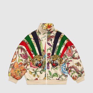 Children's zip-up sweatshirt with Flora print