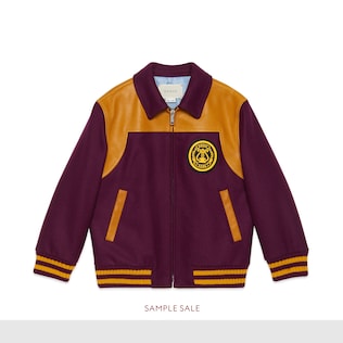 Children's wool jacket with patches