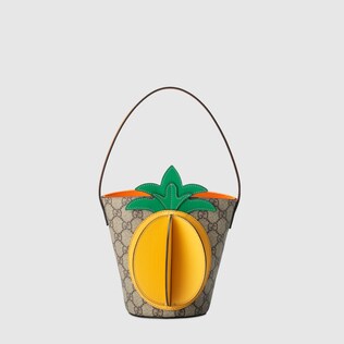 Children's GG bucket bag with pineapple