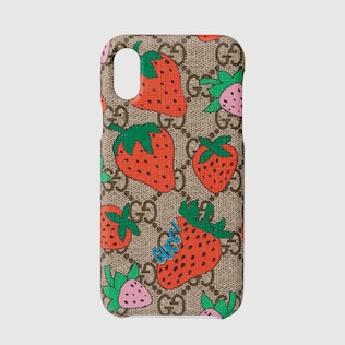 iPhone X/XS-Hülle mit Gucci Strawberry