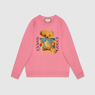 Sudadera Extragrande con Logo Gucci y Osito