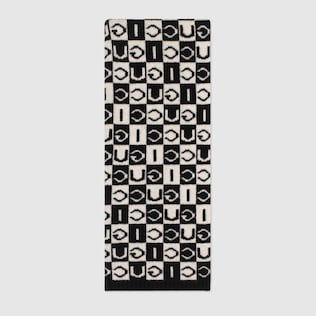 Schal aus Gucci Wolle mit Schachbrettmuster