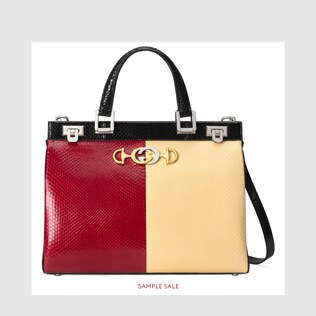 Gucci Zumi python medium top handle bag