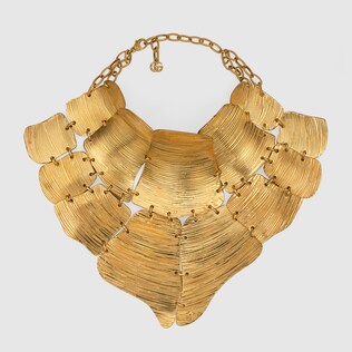 Textured metal necklace