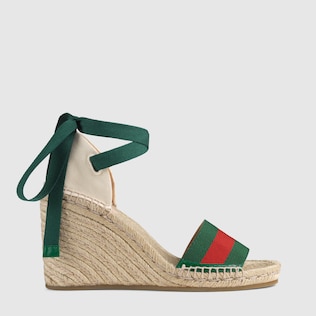 Plateau-Espadrille mit Web
