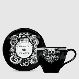 XL-Teetasse und -Untertasse mit Stern-Augen, Zweier-Set