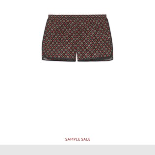 Nylon swim shorts with GG star print