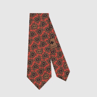 Interlocking G paisley silk tie