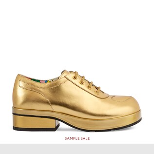 Chaussures enfant en cuir métallisé