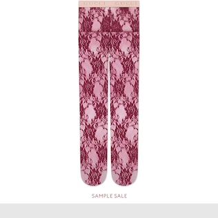 Collants en dentelle à imprimé Flora