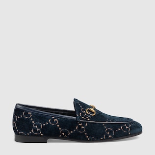 Gucci Jordaan GG velvet loafer