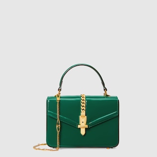Sylvie 1969 patent leather mini top handle bag
