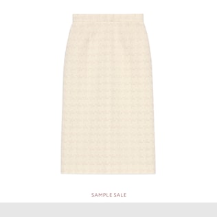 Houndstooth tweed skirt