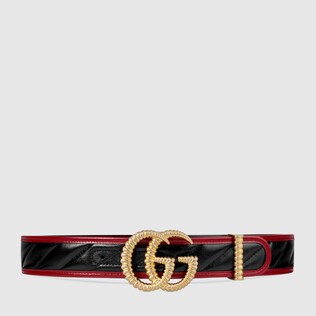 饰织纹双 G 搭扣腰带